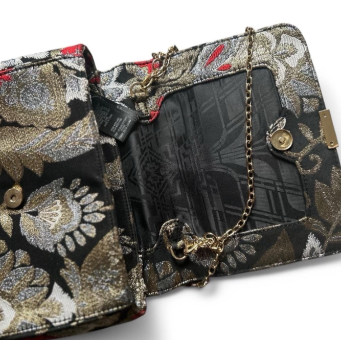 Ted Baker Opulant Oriental Jacquard Women’s Clutch Bag Black And Gold SKU 6831