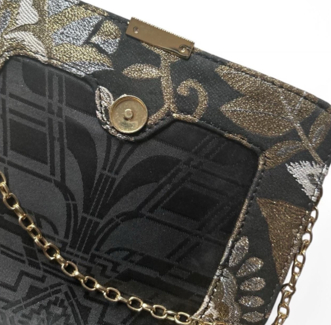 Ted Baker Opulant Oriental Jacquard Women’s Clutch Bag Black And Gold SKU 6831