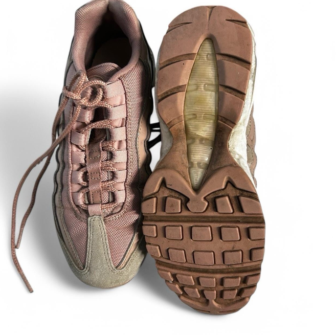 NIKE AIR MAX 95 PINK TRAINERS UK 4 SUEDE GYM PARTICLE ROSE 307960-601 SKU 6767