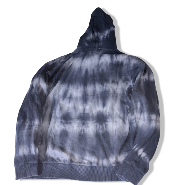Vintage Zara Black Tie Dye Men's Hoodie, Bold & Cozy, Small | BLACK | SKU 3602