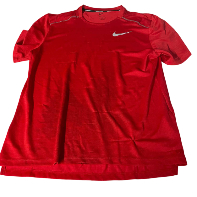 Nike Dri-FIT Miler Vintage Men's Red Running T-Shirt - Size M, L27 W18, SKU 5533