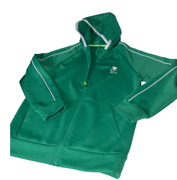 Unisex Rugby Ireland Kids Track Top  Green 10/11 Years Old SKU 6181