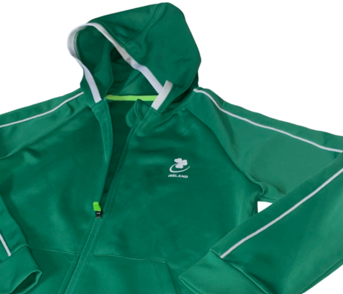 Unisex Rugby Ireland Kids Track Top  Green 10/11 Years Old SKU 6181