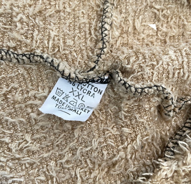 teddy faux fur vest Cream jacket with hood