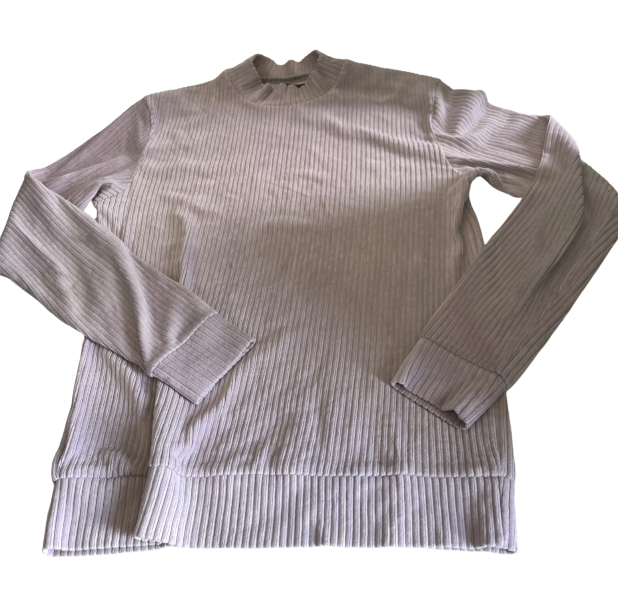 Zara mens peach fitted jumper in size M peach Roll Neck Ribbed fitted Jumper in Medium fits LikeS/M