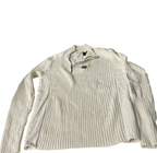 Crosshatch Ribbed knit jacket turtleneck, gilet zip vintage y2k Knit Track Top