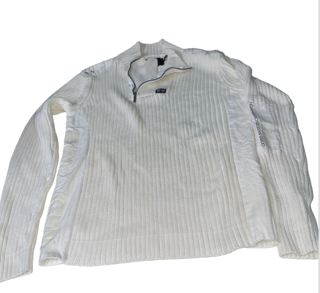 Crosshatch Ribbed knit jacket turtleneck, gilet zip vintage y2k Knit Track Top