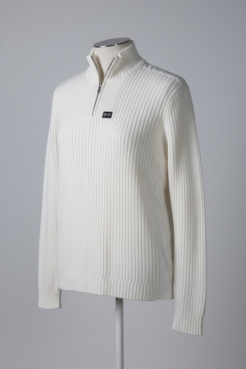 Crosshatch Ribbed knit jacket turtleneck, gilet zip vintage y2k Knit Track Top