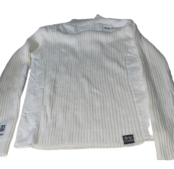 Crosshatch Ribbed knit jacket turtleneck, gilet zip vintage y2k Knit Track Top