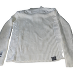 Crosshatch Ribbed knit jacket turtleneck, gilet zip vintage y2k Knit Track Top