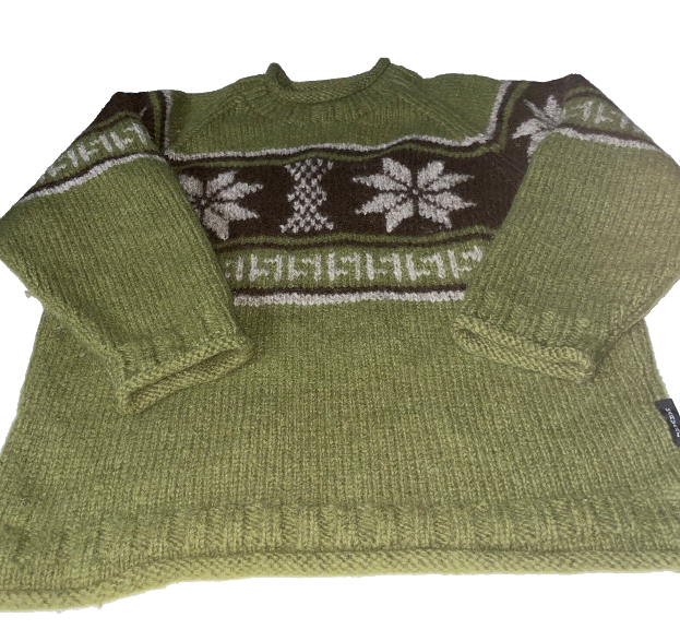 Female Mawari Vintage 70s embroidered Sandane Norway cardigan in M|L26 W12|SKU 6105