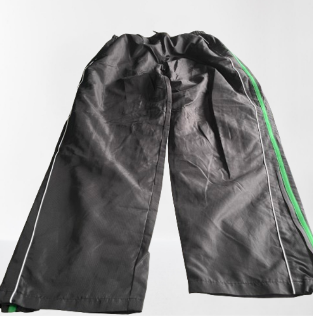 Vintage black waterproof nylon straight leg jogger in M|W32 L28|SKU 6053