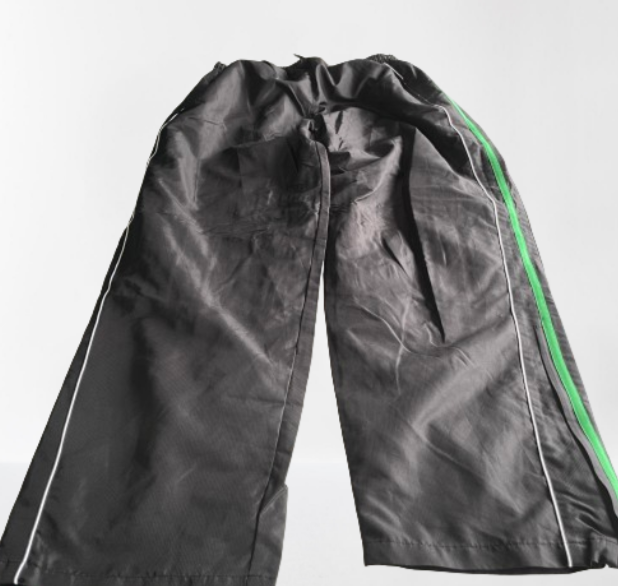 Vintage black waterproof nylon straight leg jogger in M|W32 L28|SKU 6053