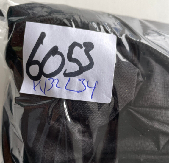 Vintage black waterproof nylon straight leg jogger in M|W32 L28|SKU 6053
