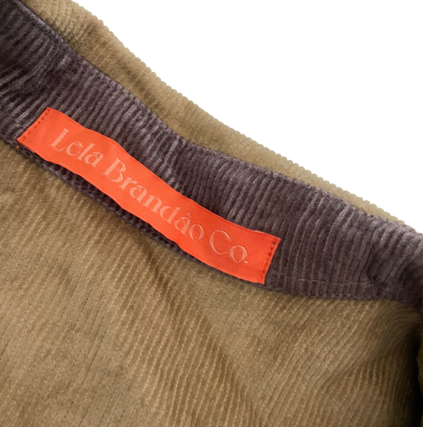 Lela Brandao  Co Vintage Colourblock Cord Shirt made in brasil
