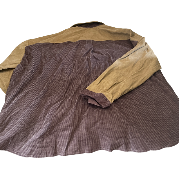 Lela Brandao  Co Vintage Colourblock Cord Shirt made in brasil