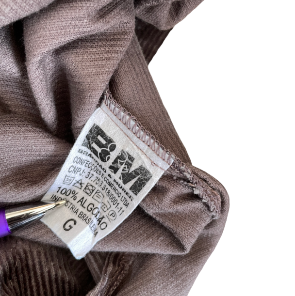 Lela Brandao  Co Vintage Colourblock Cord Shirt made in brasil