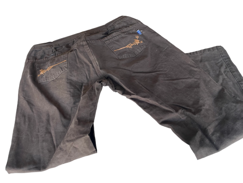 Vintage brown trousers from the Filter collection for women in L|L28 W36|SKU 4439