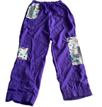 Vintage sport sweat 80s/ 90s purple track pant elastic waist pants