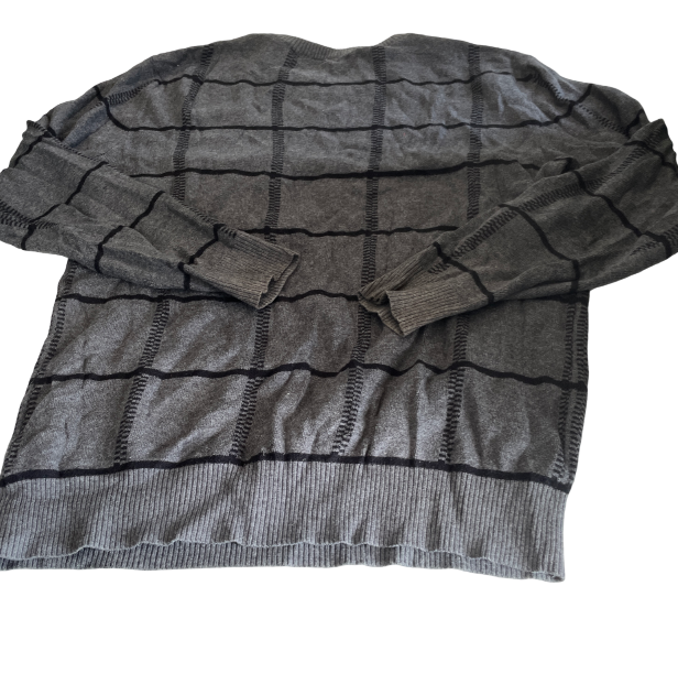 Men's Crew Neck Jumper Cotton Knitted Turtleneck Collar Pullover Sweater Winter Plaid Sweatshirts