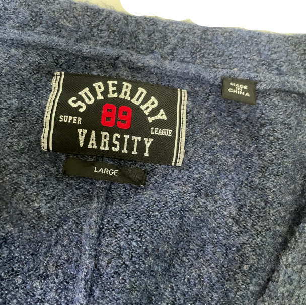 V neck Superdy soft navy Large Sweatshirt