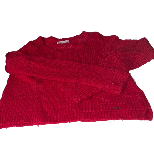 Vintage Abercrombie & Fitch Red Jumpers for Women in M|L20 W17|SKU 6121