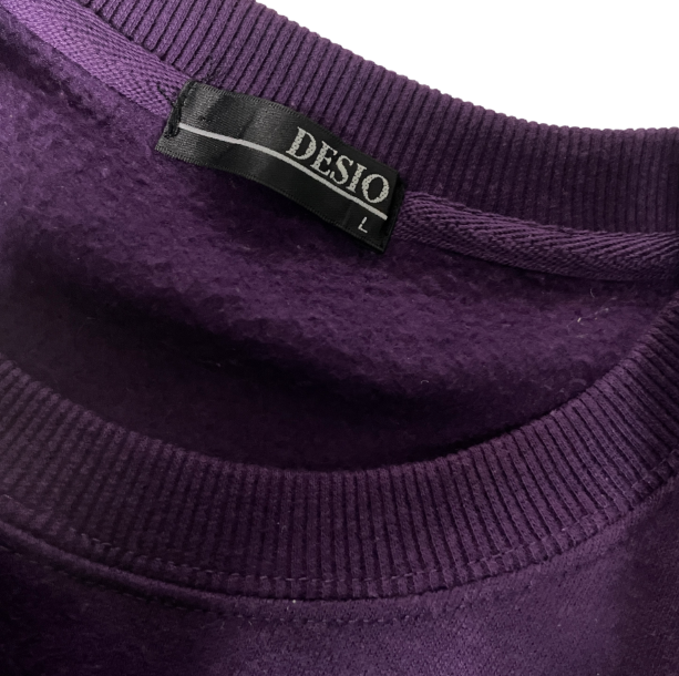 vintage 90s VTG  Sweatshirt  Desio crewneck purple swestshirt in size medium sku 6182