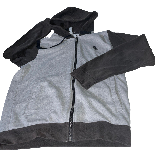 vintage grey adidas women's track jacket in L|L26 W18|SKU 6102