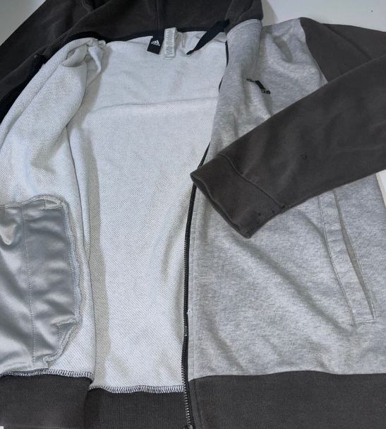 vintage grey adidas women's track jacket in L|L26 W18|SKU 6102