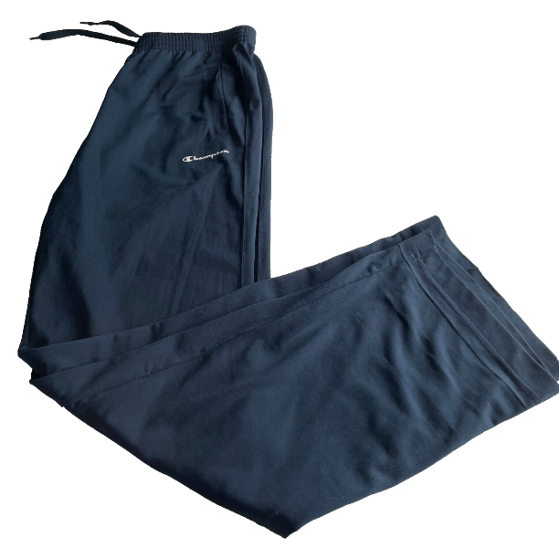 Vintage men Champion Navy drawstring sweat pant in L|W30 L32|SKU 6055