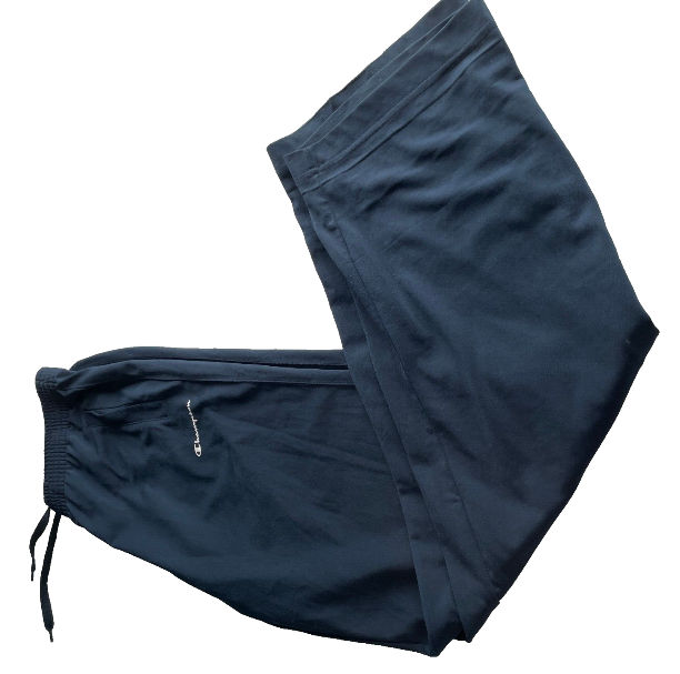 Vintage men Champion Navy drawstring sweat pant in L|W30 L32|SKU 6055
