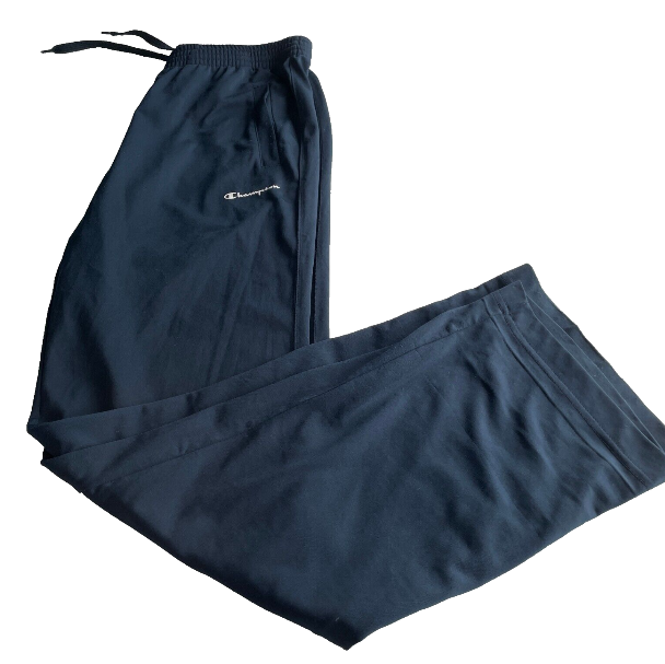 Vintage men Champion Navy drawstring sweat pant in L|W30 L32|SKU 6055