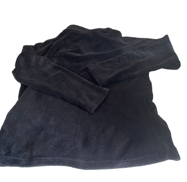 Wanabee Vintage black women's fleece jacket in size  XL L 29 W 20 SKU 6266