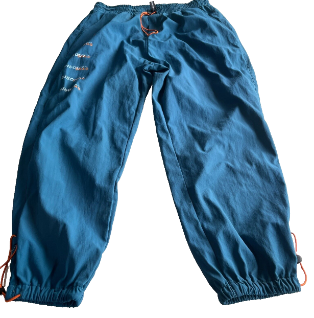 mens blue training joggers shell trackpant