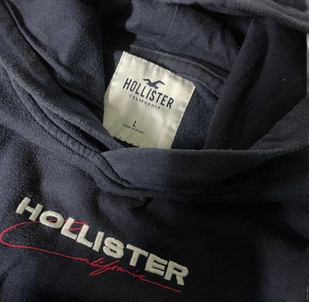 Vintage men Hollister navy hoodie in SKU 6188