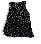 Women's Y2K Kelso Vintage Black Floral Print Sleeveless Midi Dress - Size S/M, SKU 3587