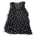 Women's Y2K Kelso Vintage Black Floral Print Sleeveless Midi Dress - Size S/M, SKU 3587