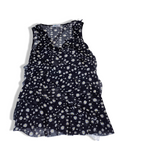 Women's Y2K Kelso Vintage Black Floral Print Sleeveless Midi Dress - Size S/M, SKU 3587