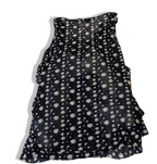 Women's Y2K Kelso Vintage Black Floral Print Sleeveless Midi Dress - Size S/M, SKU 3587