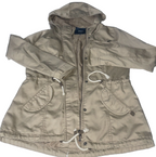 Women Only blue denim beige 90's parka full zip hoodie jacket in S|L29 W20
