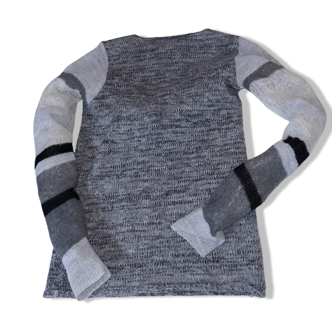 Jigsaw Women's Vintage Grey Slim-Fit Knitted Sweater - Size M/L, SKU 3631