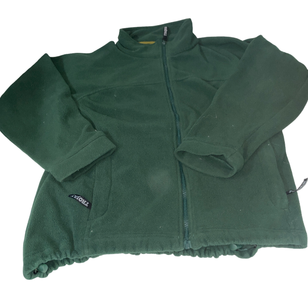 Vintage womens trojan fleece green medium jacket|  L 29 W 21 SKU 6217