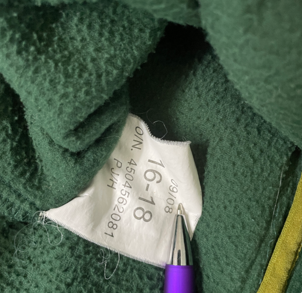 Vintage womens trojan fleece green medium jacket|  L 29 W 21 SKU 6217