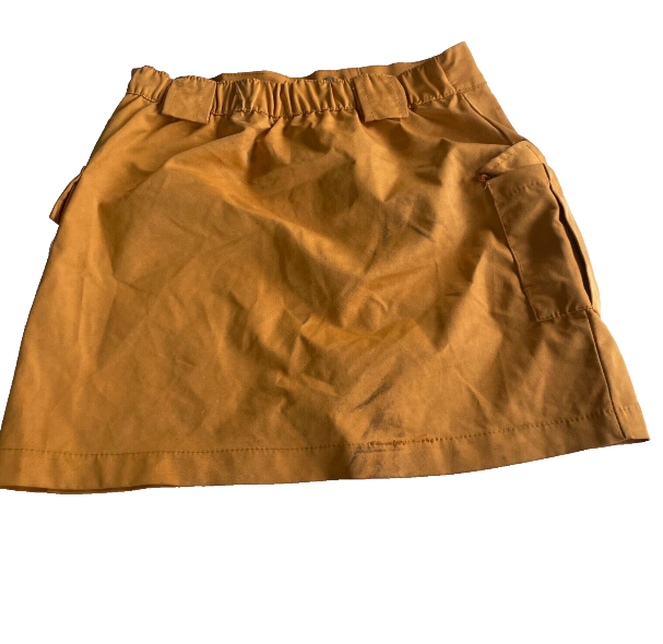 Women's Mustard Yellow Vintage Chinese Stretch Mini Skirt in M|L15