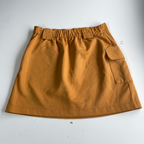 Women's Mustard Yellow Vintage Chinese Stretch Mini Skirt in M|L15