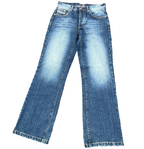 Vintage female smith & jones blue stonewash straight leg polyester cotton jeans in M|SKU 6064