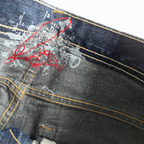 Vintage female smith & jones blue stonewash straight leg polyester cotton jeans in M|SKU 6064