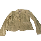 Vintage y2k cream SFERA medium Womens Two Button Tan Blazer Jacket Size