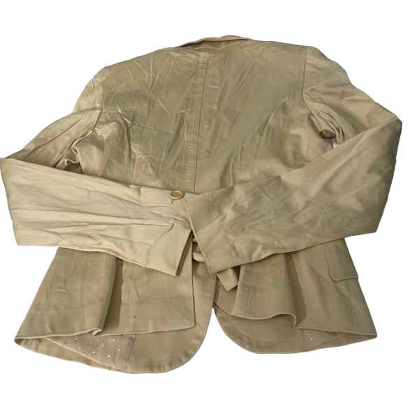 Vintage y2k cream SFERA medium Womens Two Button Tan Blazer Jacket Size