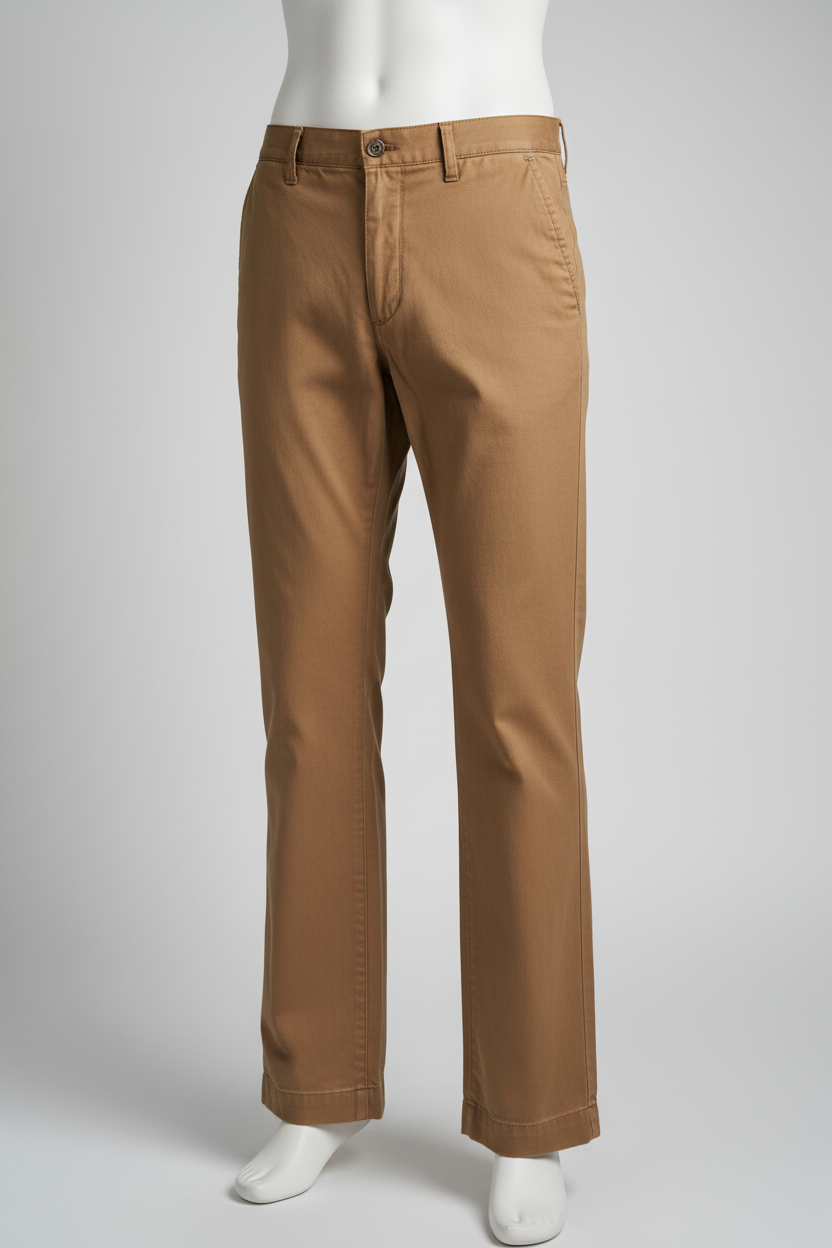 Men's brown trousers Slim Flat Front Pants for Men